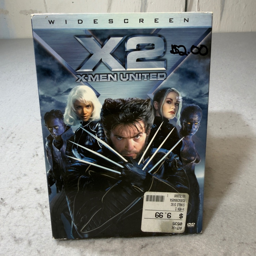 X2 X-Men United DVD Widescreen Edition Marvel Movie Hugh Jackman Patrick Stewart